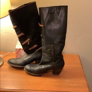 Anthropologie boots.  Holding Horse black leather